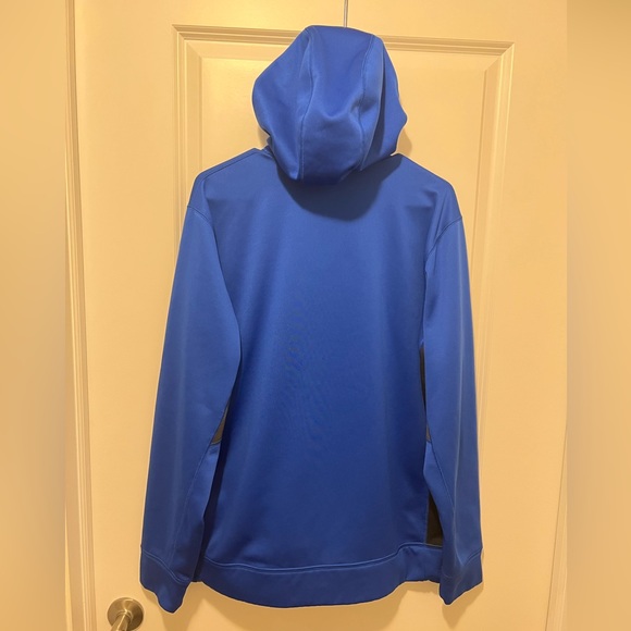 Nike Therma Fit Mens Blue Large Hoodie Sweatshirt Gym Running Training Casual - Picture 2 of 3